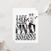 Mahj ist seriöses Geschäft Karte (Vorderseite/Rückseite Beispiel)