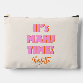 Mahj Mahjong Mah Jongg Pink Zitg Personalisiert Zubehörtasche