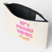 Mahj Mahjong Mah Jongg Pink Zitg Personalisiert Zubehörtasche (Offen)