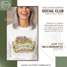 Mahj & Margaritas Social Club Damen Langarm-Shirt  T-Shirt