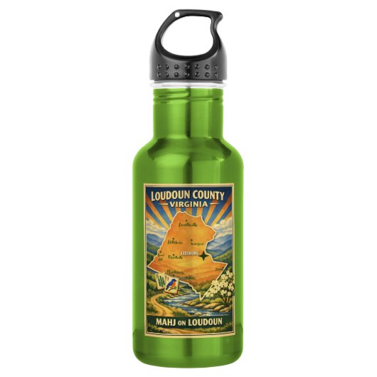 Mahj On Loudoun Wasserflasche (Vorderseite)