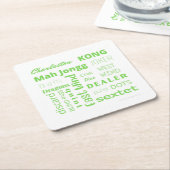 Mahj Paper Untersetzer in Green (angewinkelt)