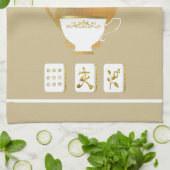 Mahjong and Teacup Kitchen Towels Geschirrtuch (Gefaltet)
