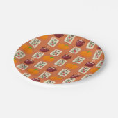 Mahjong Autumn Plate Pappteller (Schrägansicht)