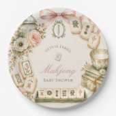 Mahjong-Baby-Party Pappteller (Vorderseite)