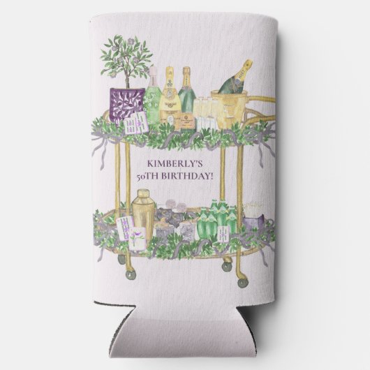 Mahjong Bar Cart Selters Dosenkühler (Rückseite)