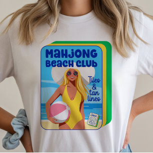 Mahjong Beach Club Sommer-T-Shirt T-Shirt