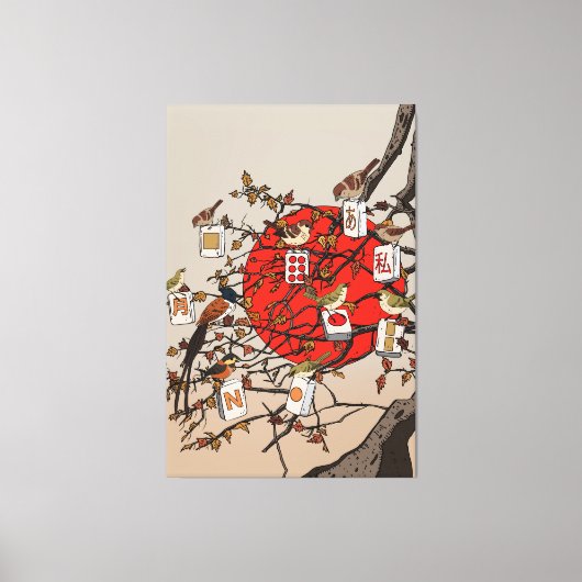 Mahjong Birds Game Leinwanddruck (Vorderseite)