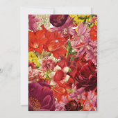 Mahjong Birthday Party Einladung, Blumen Einladung (Rückseite)