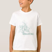 Mahjong blau T-Shirt (Vorderseite)