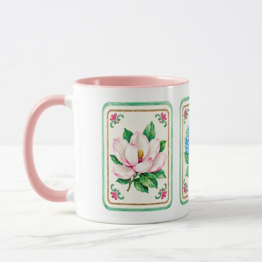 Mahjong Blumen Tasse (Links)