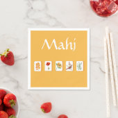 Mahjong-Blumenkacheln Serviette (Beispiel)