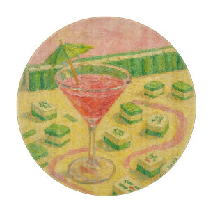 Mahjong Chic Painting Cocktail Schneidebrett