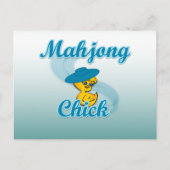 Mahjong Chick #3 Postkarte (Vorderseite)
