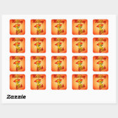 Mahjong Chick #5 Quadratischer Aufkleber (Blatt)