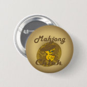 Mahjong Chick #6 Button (Vorne & Hinten)
