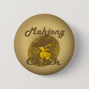 Mahjong Chick #6 Button