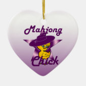 Mahjong Chick #9 Keramik Ornament (Vorne)