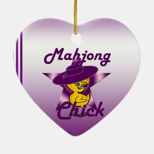 Mahjong Chick #9 Keramik Ornament (Hinten)