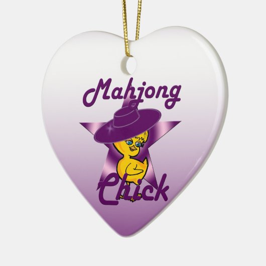 Mahjong Chick #9 Keramik Ornament (Links)