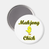 Mahjong Chick Magnet (Vorderseite/Rückseite)
