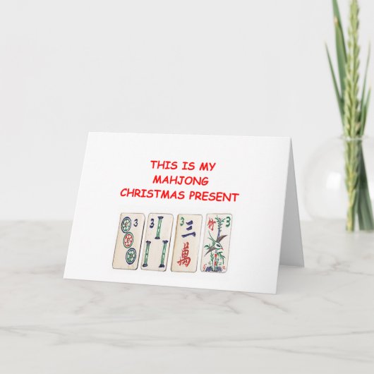 MAHJONG christmas Feiertagskarte (Vorderseite)