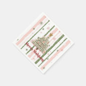 Mahjong Christmas Tree Customizable Serviette (Ecke)