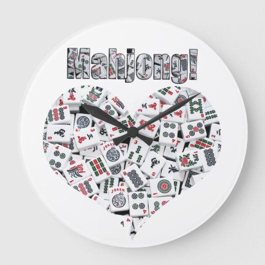 Mahjong Clock Große Wanduhr (Vorderseite)
