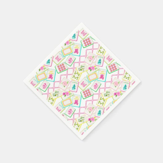 Mahjong Cocktail Napkin Serviette (Ecke)