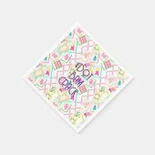 MAHJONG COCKTAIL NAPKIN SERVIETTE (Ecke)