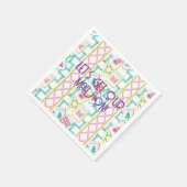 MAHJONG COCKTAIL NAPKINS SERVIETTE (Ecke)
