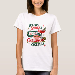 Mahjong Cocktail-Shirt Regale Snacks Weihnachten T-Shirt