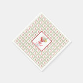 Mahjong Cocktails Weihnachtsfeiertage Grün Serviette (Ecke)