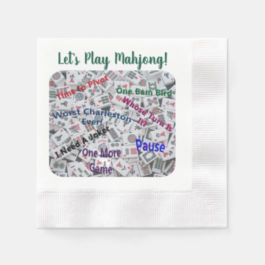 Mahjong-Cocktailserviette Serviette (Vorderseite)