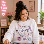 Mahjong-Collage mit Kacheln Sweatshirt