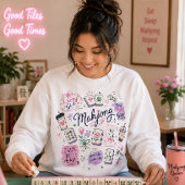 Mahjong-Collage mit Kacheln Sweatshirt