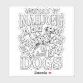 Mahjong- & Dalmatiner-Hundefreund-Geschenk Aufkleber (Blatt)