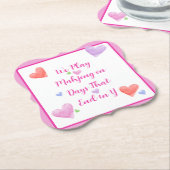 Mahjong Days Ende in Y Watercolor Valentine's Hear Untersetzer (angewinkelt)