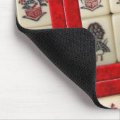Mahjong deckt rote Rahmen mit Ziegeln Mousepad (Ecke)