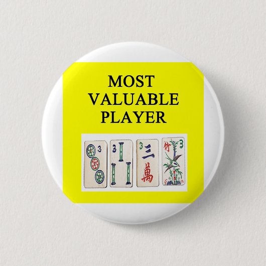 MAHJONG der meiste wertvolle Spieler Button (Vorderseite)