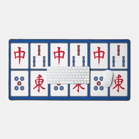 Mahjong Design Desk Mat Schreibtischunterlage (Tastatur & Maus)