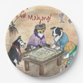 Mahjong Dogs - Pappteller (Vorderseite)