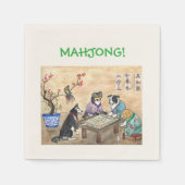 Mahjong Dogs - Serviette (Vorderseite)