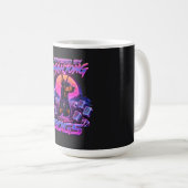 Mahjong & Dogs Synthwave Dobermann Kunst Kaffeetasse (VorderseiteRechts)