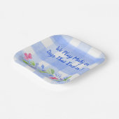 Mahjong Dot Crack Bam Aquarell-Blume Pappteller (Gewinkelt)