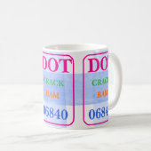 Mahjong Dot Crack Bam Fette Farben Wasserfarbe Kar Kaffeetasse (VorderseiteRechts)