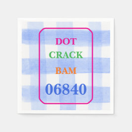 Mahjong Dot Crack Bam Wasserfarbe Gingham Serviette