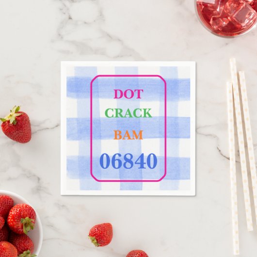 Mahjong Dot Crack Bam Watercolor Gingham Serviette (Beispiel)