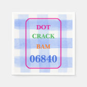 Mahjong Dot Crack Bam Watercolor Gingham Serviette (Vorderseite)