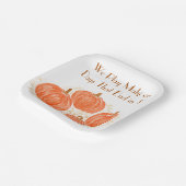 Mahjong Dot Crack Bam Watercolor Pumpkins Pappteller (Gewinkelt)